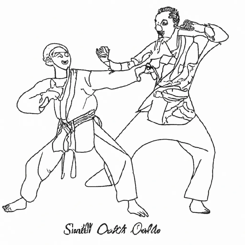 desenhos silat imprimir colorir arte marcial 6