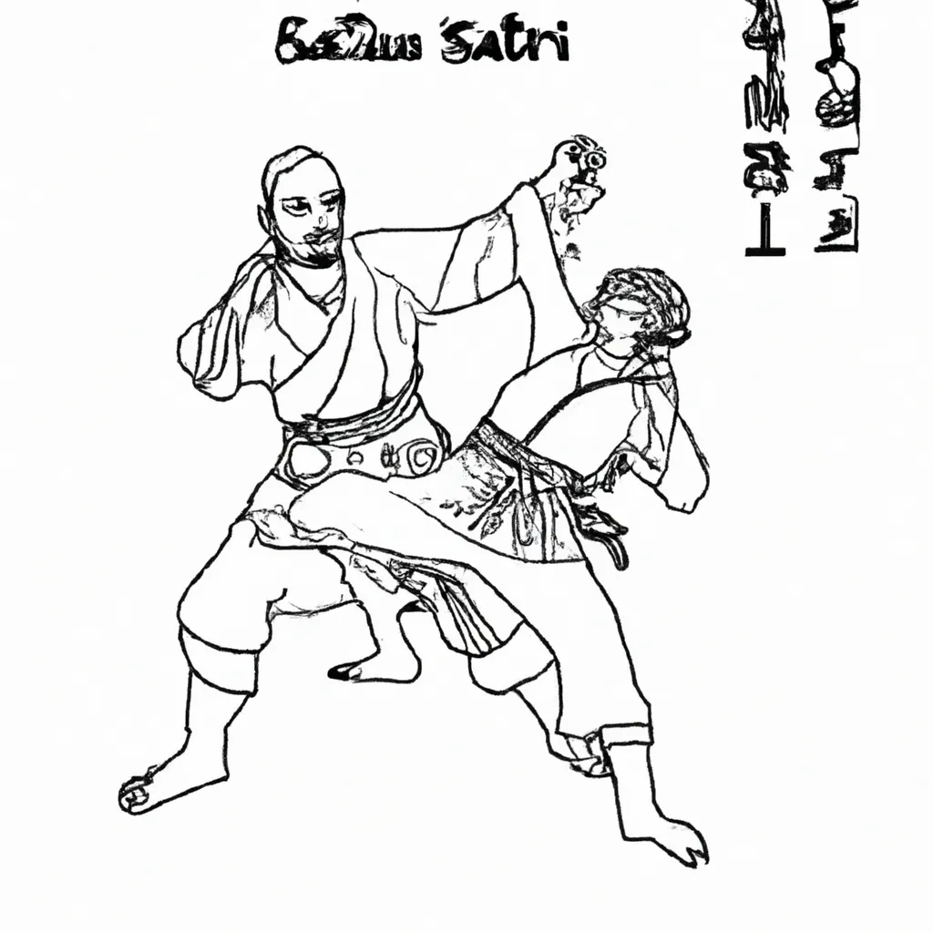 desenhos silat imprimir colorir arte marcial 8