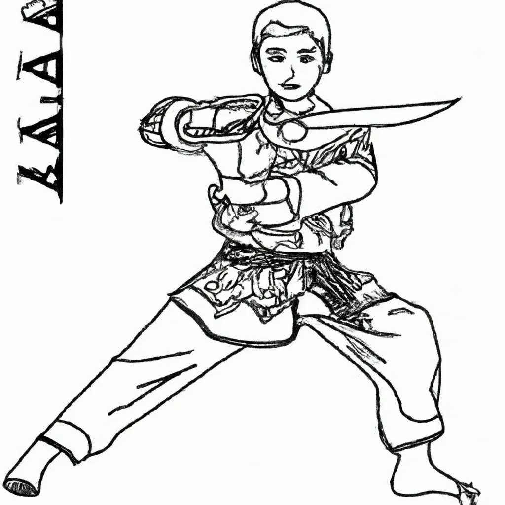 desenhos silat imprimir colorir arte marcial 9