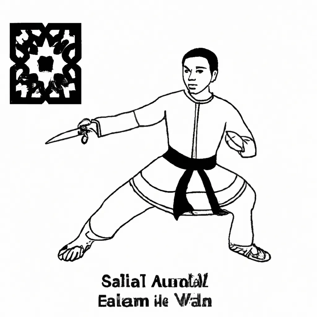 desenhos silat imprimir colorir arte marcial 14