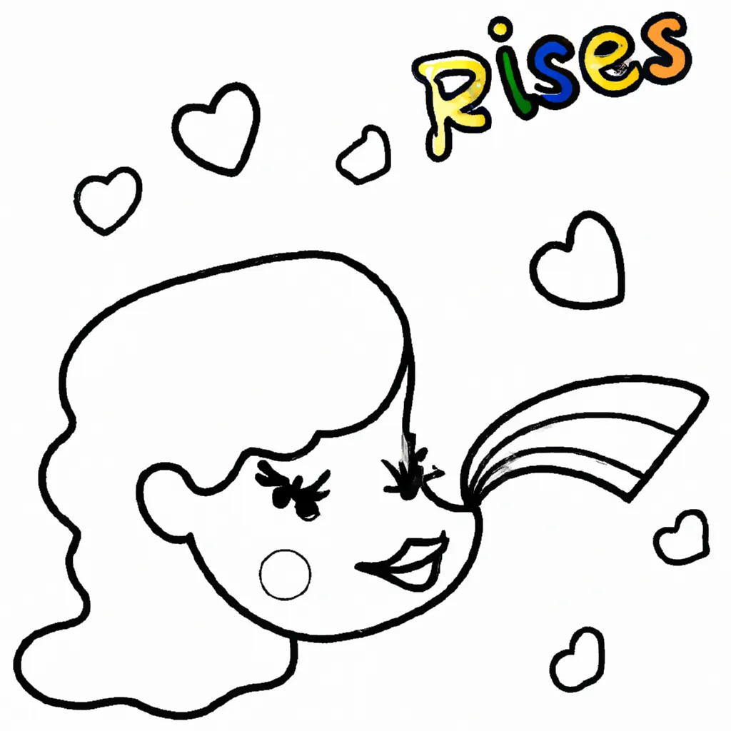 desenhos beijo arco iris imprimir colorir gratis 5