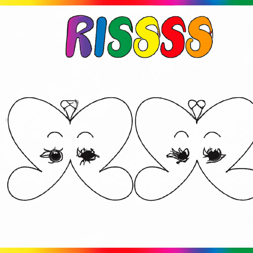 desenhos beijo arco iris imprimir colorir gratis 9