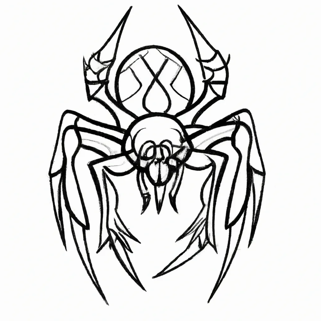 desenhos tatuagem aranha imprimir colorir gratis 1