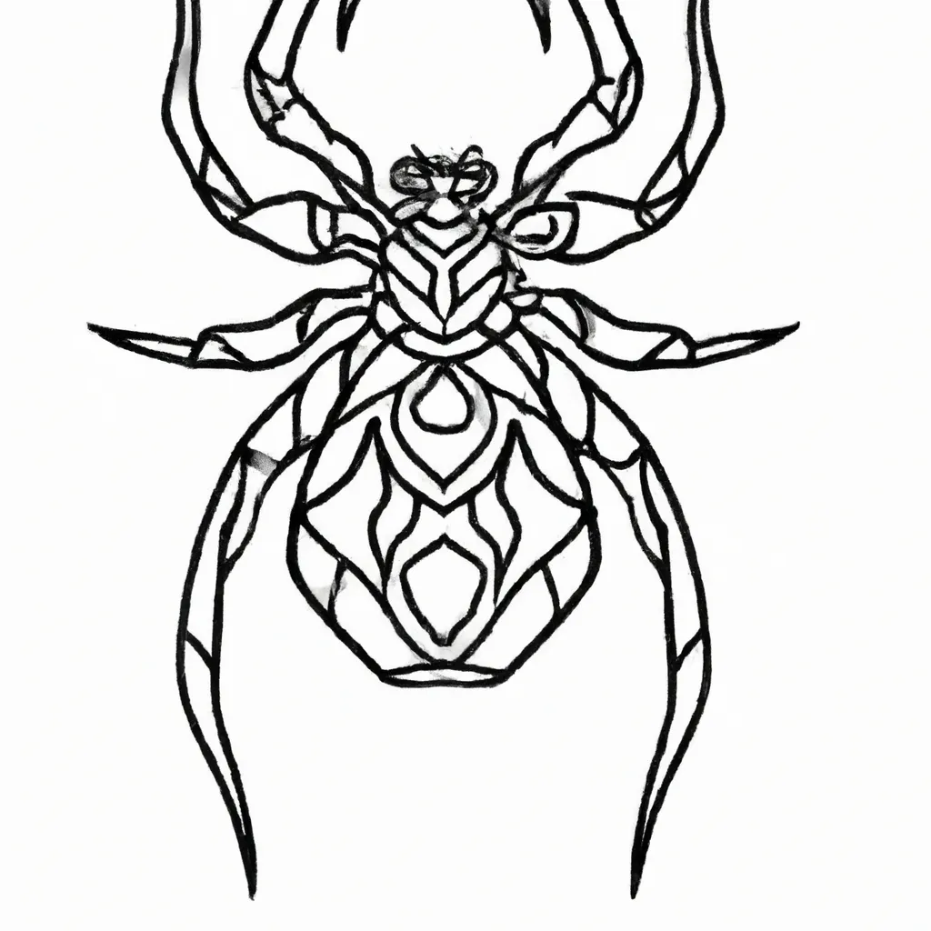 desenhos tatuagem aranha imprimir colorir gratis 3