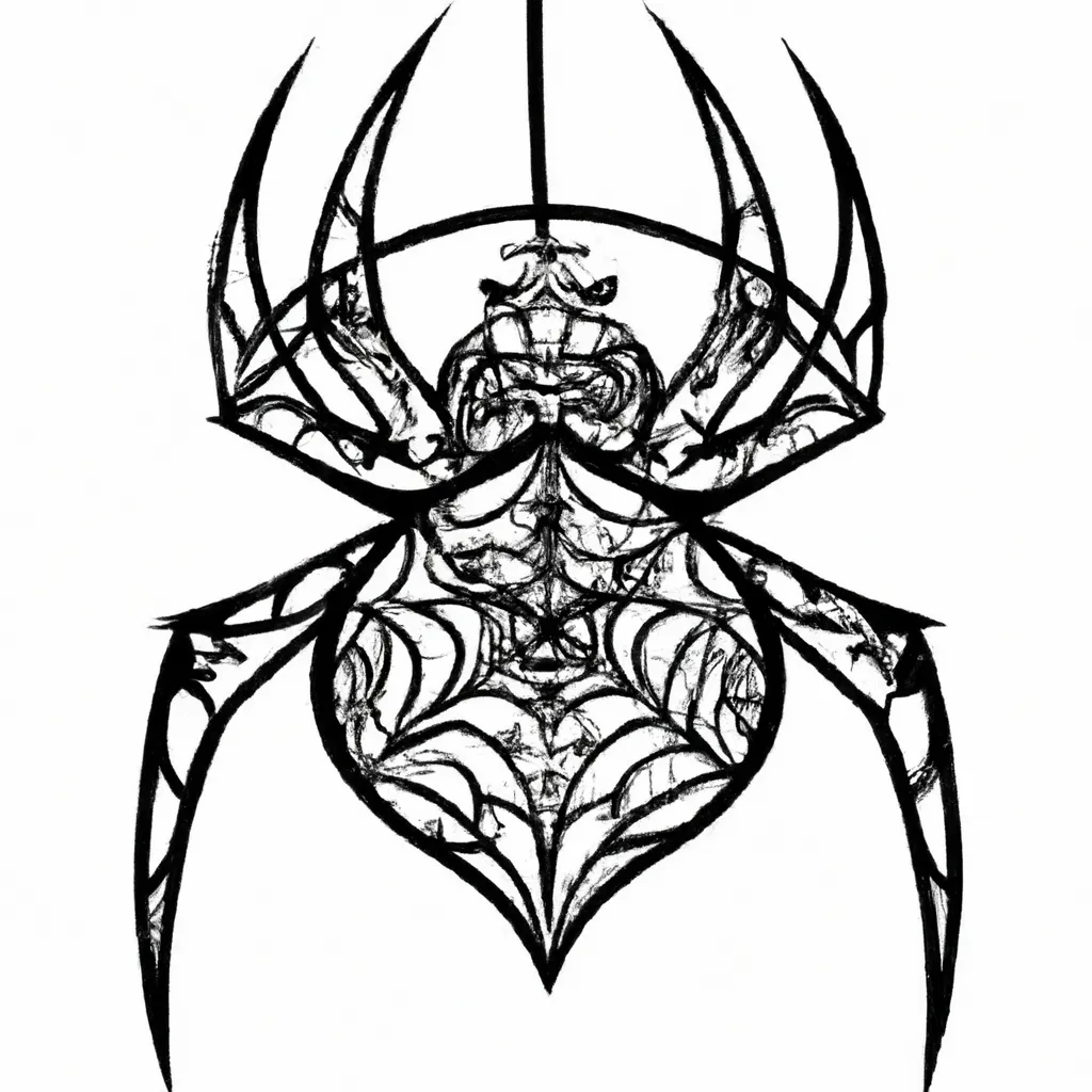 desenhos tatuagem aranha imprimir colorir gratis 13