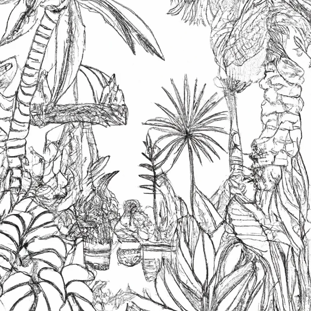 desenhos jardins tropicais imprimir colorir gratis