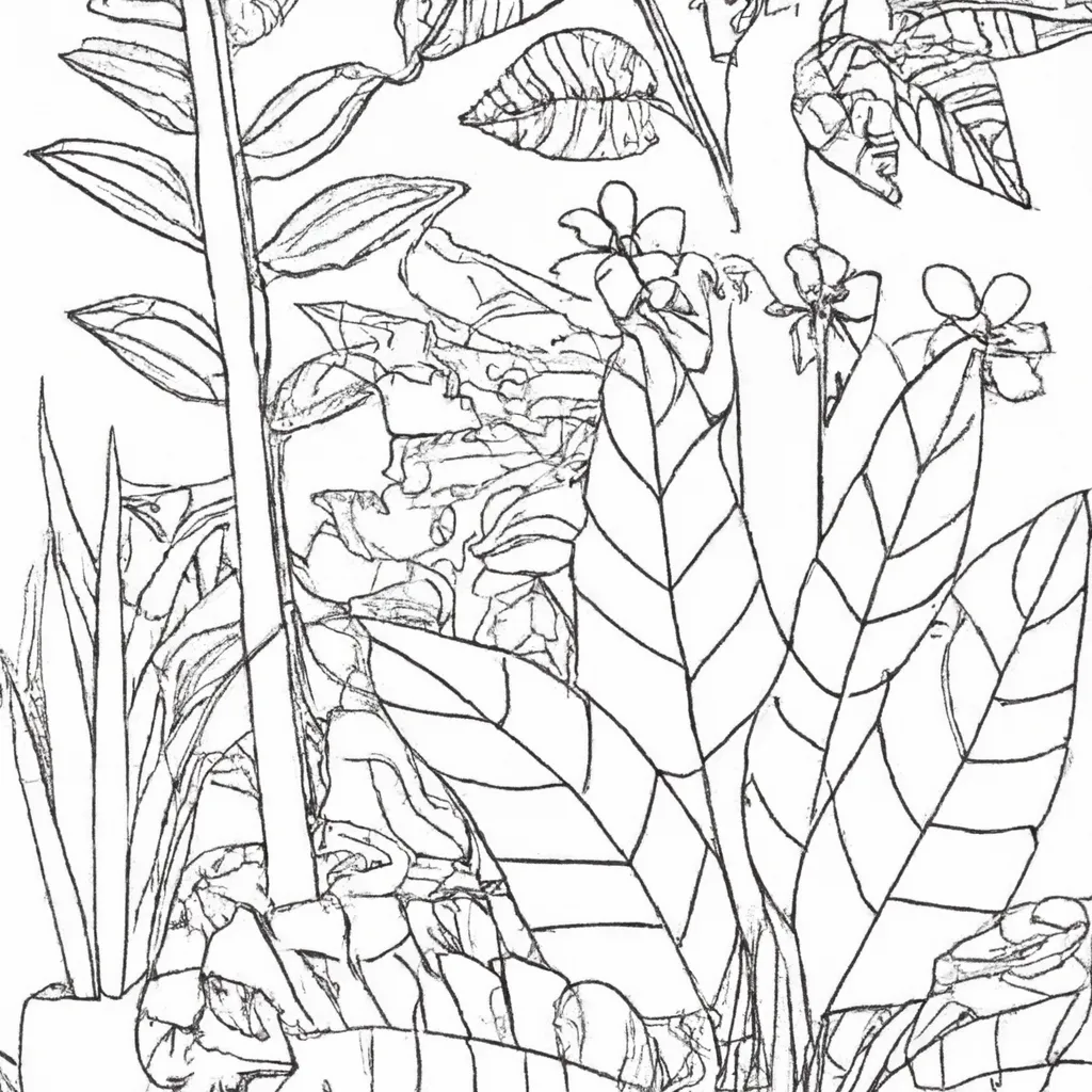 desenhos jardins tropicais imprimir colorir gratis 2