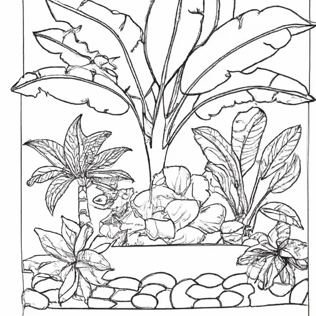 desenhos jardins tropicais imprimir colorir gratis 3