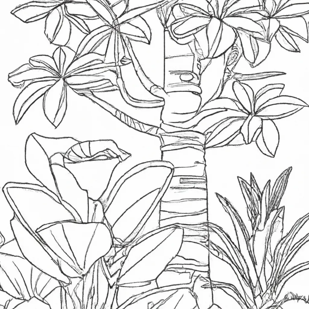 desenhos jardins tropicais imprimir colorir gratis 5