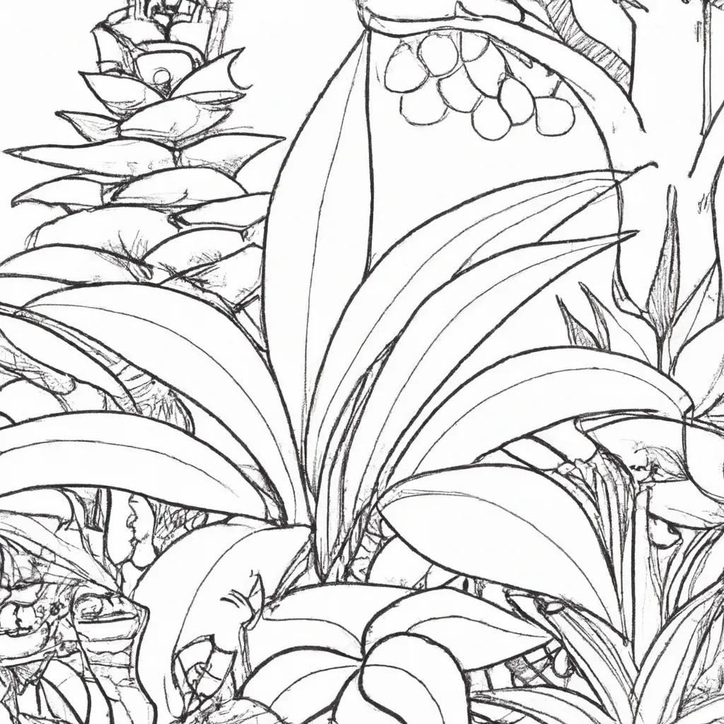desenhos jardins tropicais imprimir colorir gratis 6