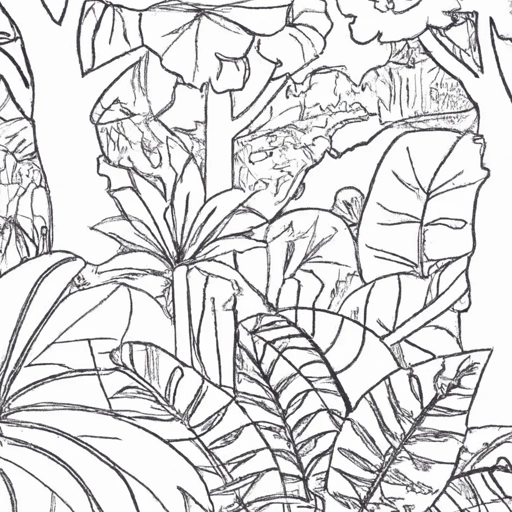 desenhos jardins tropicais imprimir colorir gratis 7