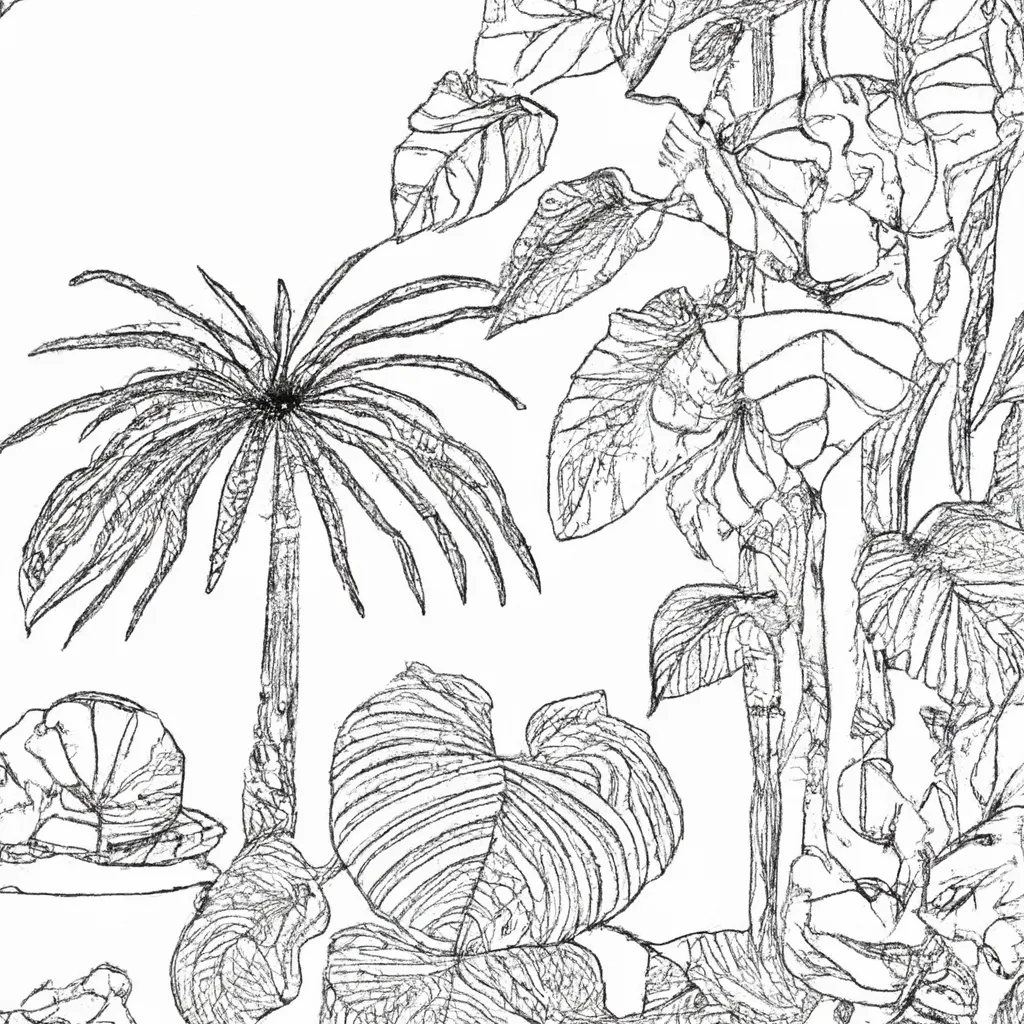 desenhos jardins tropicais imprimir colorir gratis 9