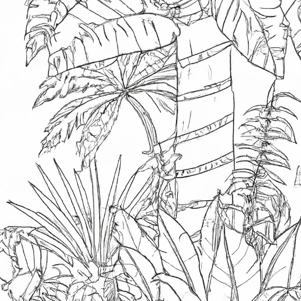 desenhos jardins tropicais imprimir colorir gratis 10