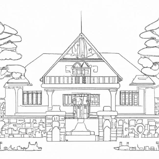 desenhos casas ricos imprimir colorir gratis 6