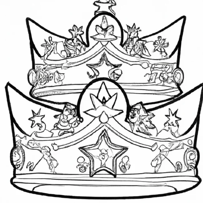 desenhos coroas reis imprimir colorir gratis 1