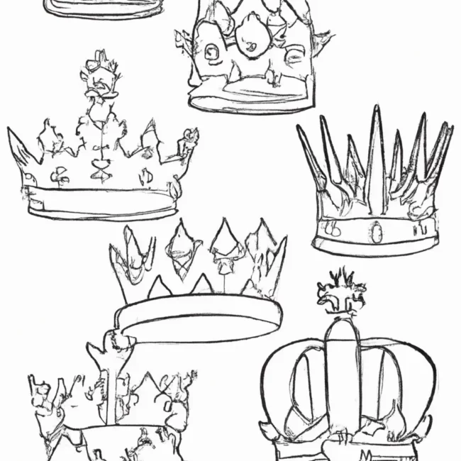 desenhos coroas reis imprimir colorir gratis 13