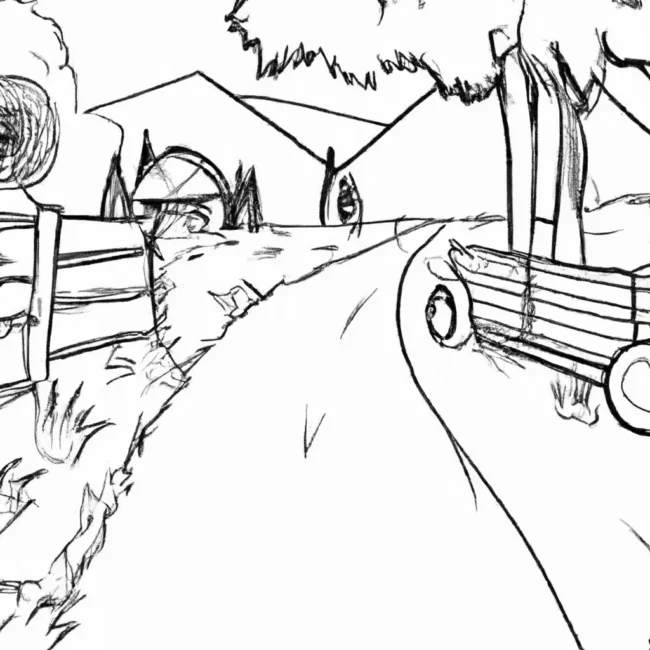 desenhos estrada fazenda imprimir colorir gratis 6