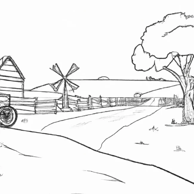 desenhos estrada fazenda imprimir colorir gratis 13