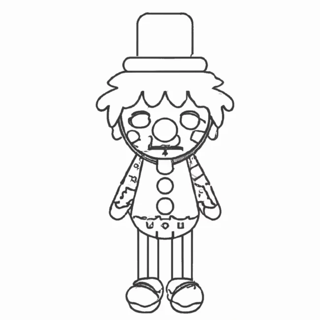 desenhos palhaco triste kawaii imprimir colorir gratis 4