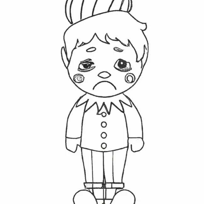 desenhos palhaco triste kawaii imprimir colorir gratis 5