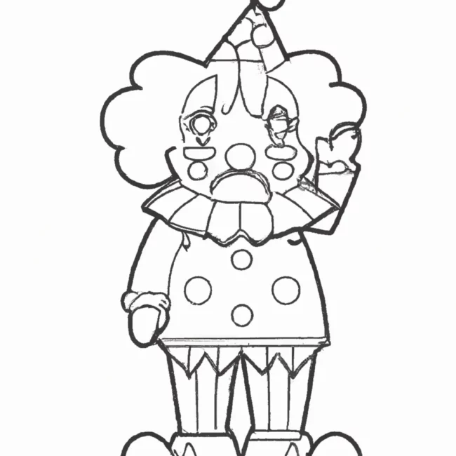 desenhos palhaco triste kawaii imprimir colorir gratis 6