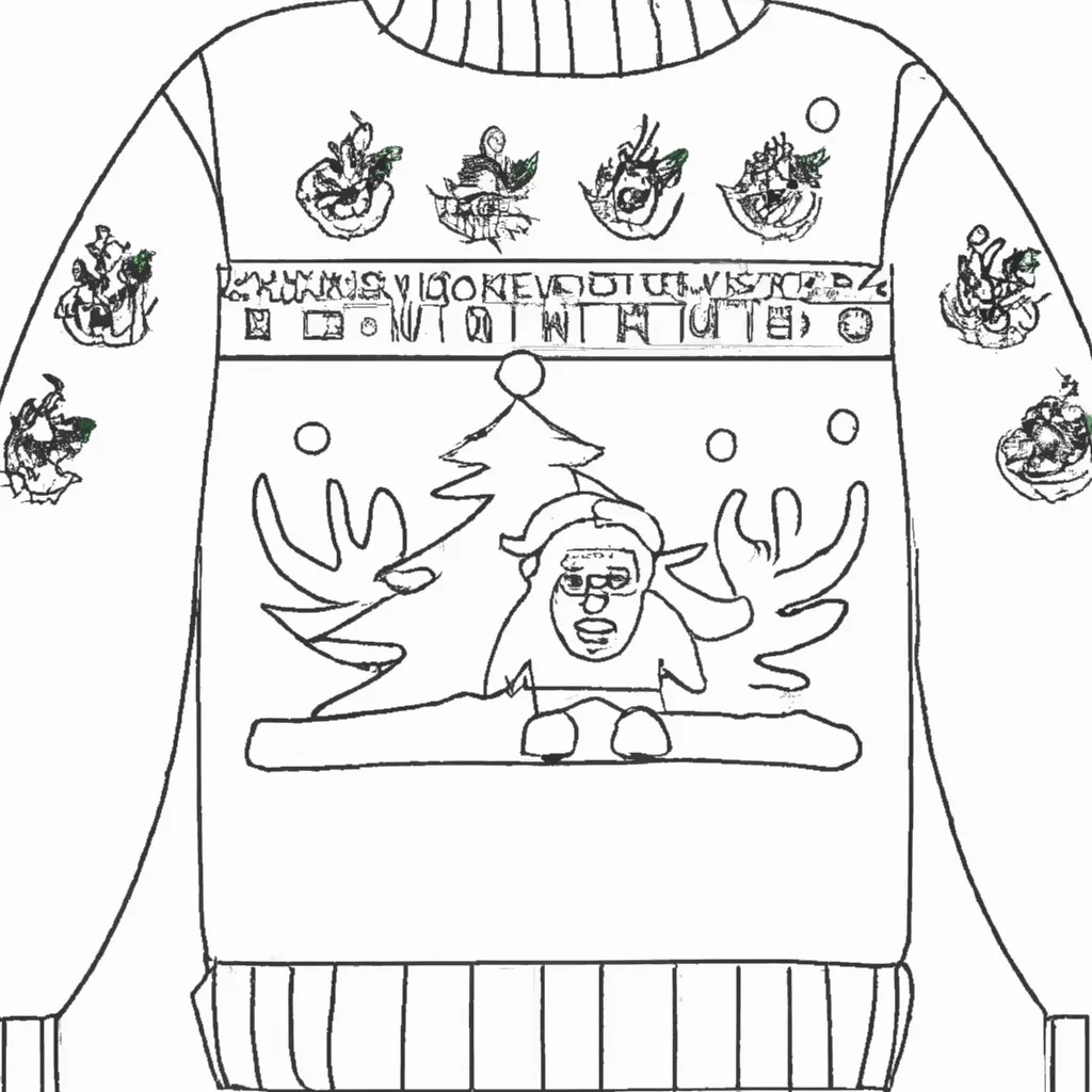 desenhos sueter natal imprimir colorir gratis 3