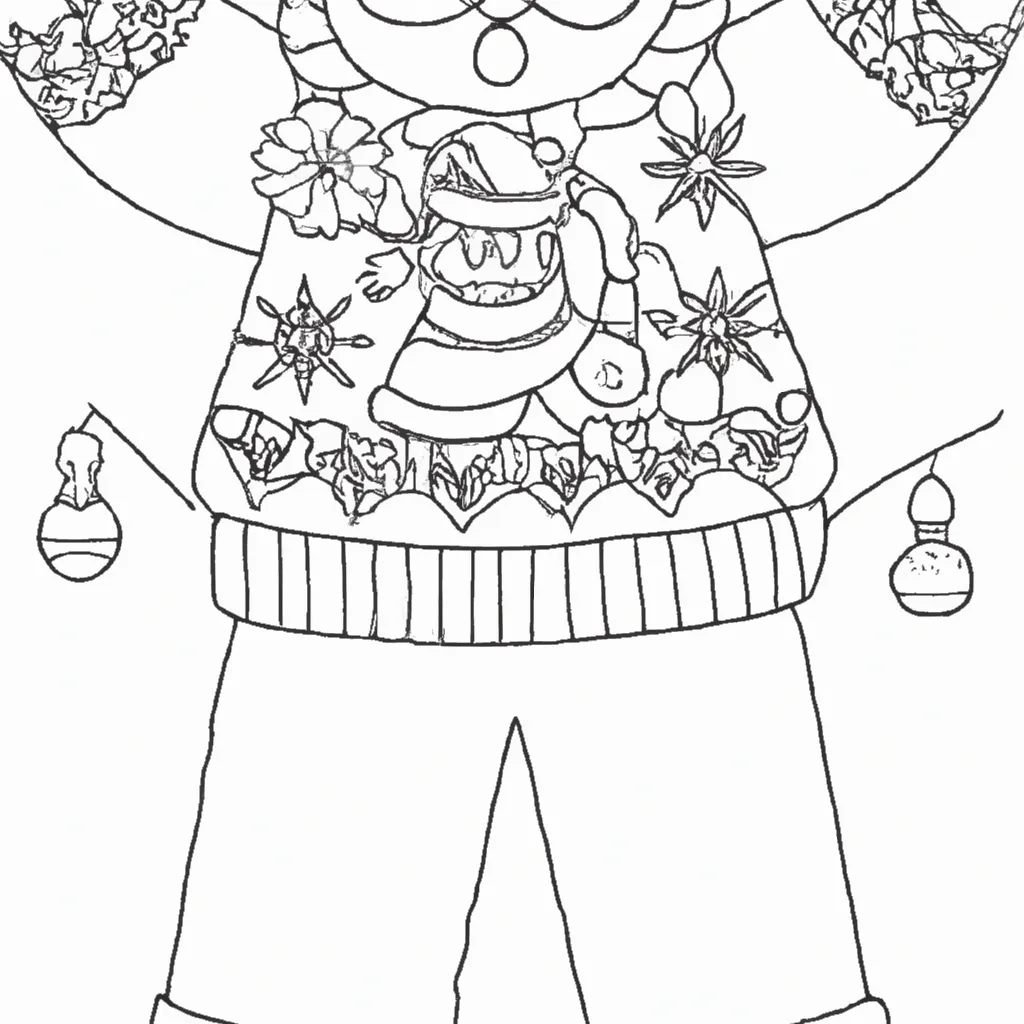 desenhos sueter natal imprimir colorir gratis 4