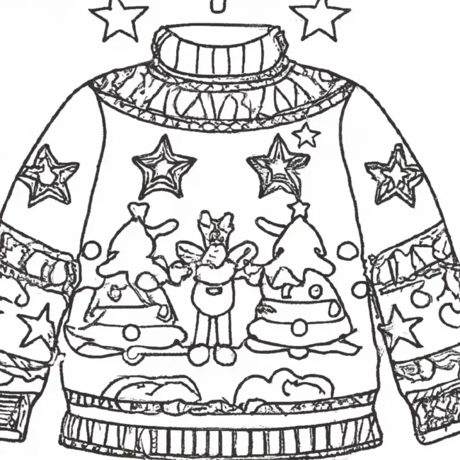 desenhos sueter natal imprimir colorir gratis 7