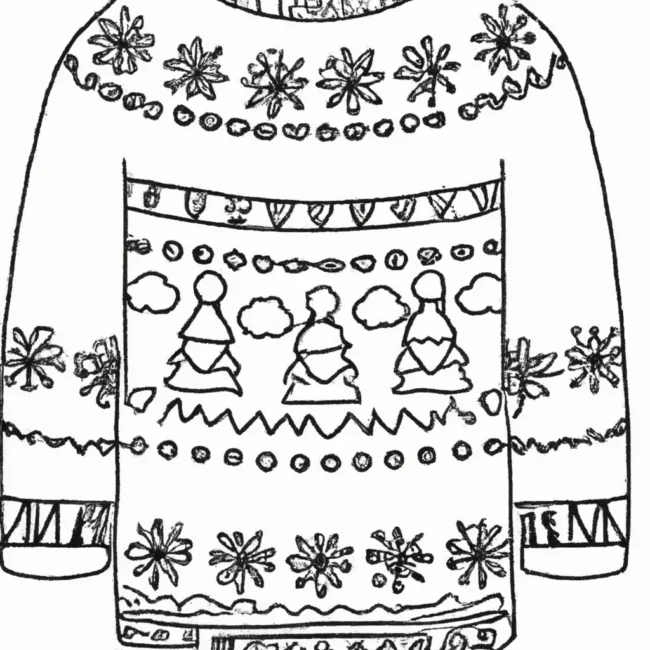 desenhos sueter natal imprimir colorir gratis 10