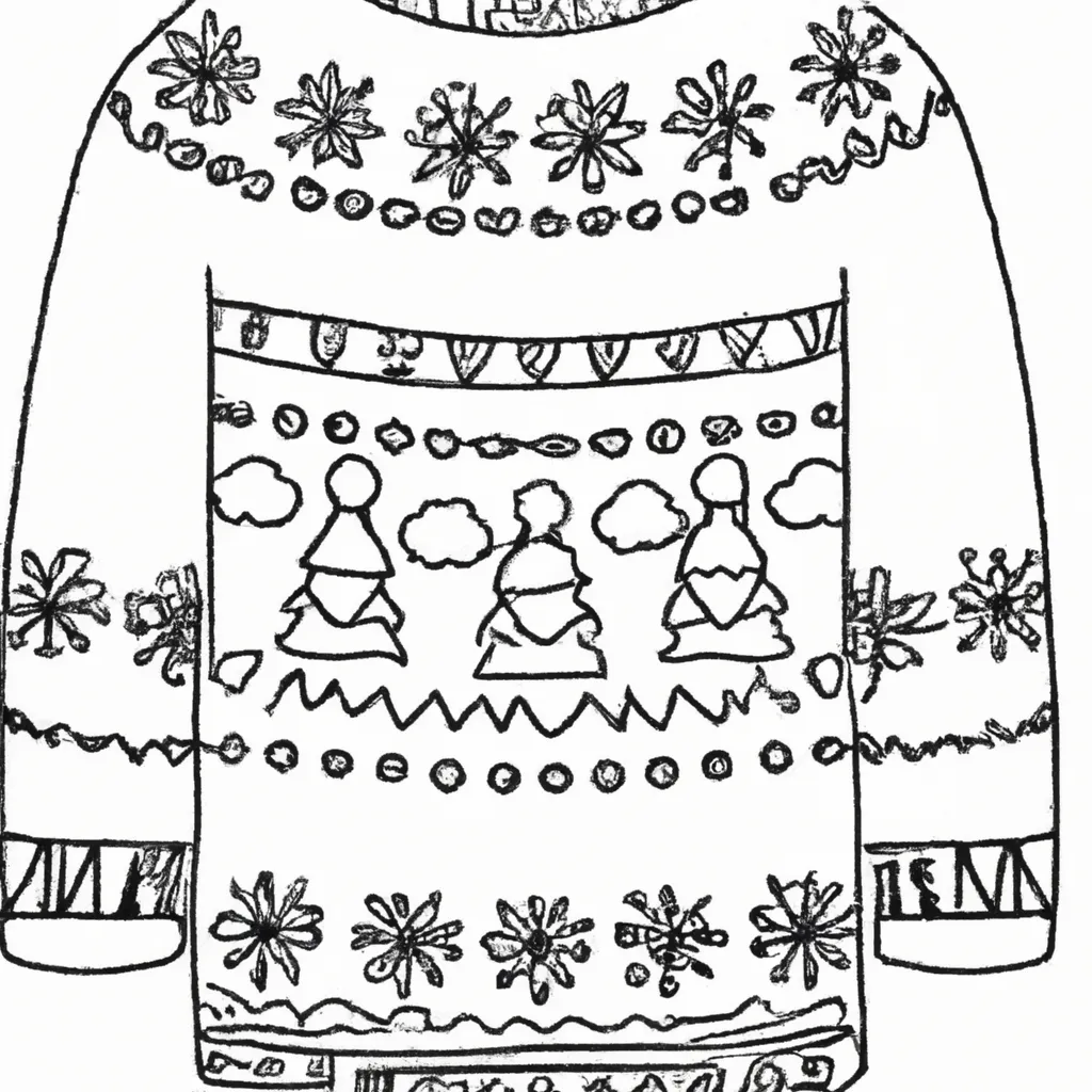 desenhos sueter natal imprimir colorir gratis 10