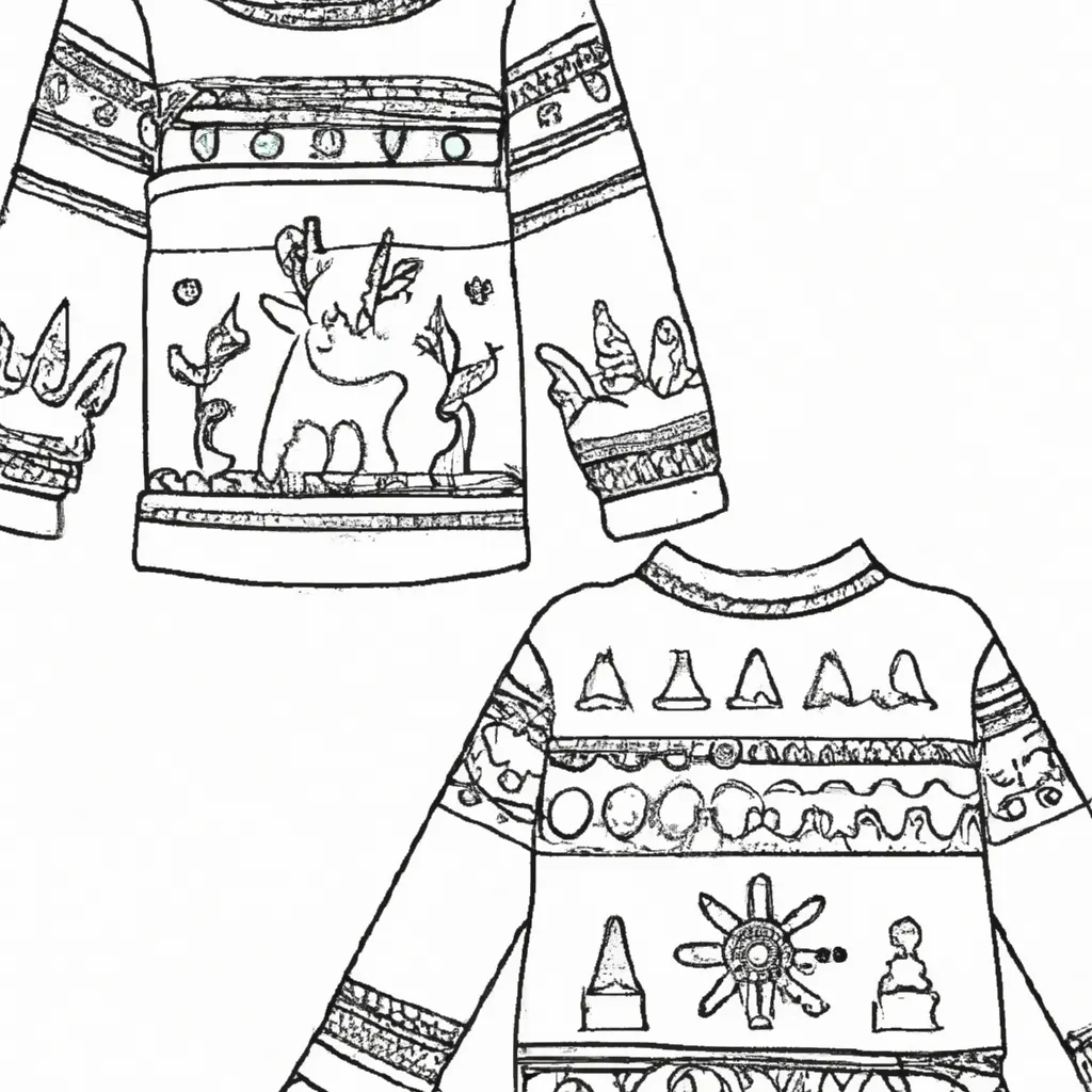 desenhos sueter natal imprimir colorir gratis 11