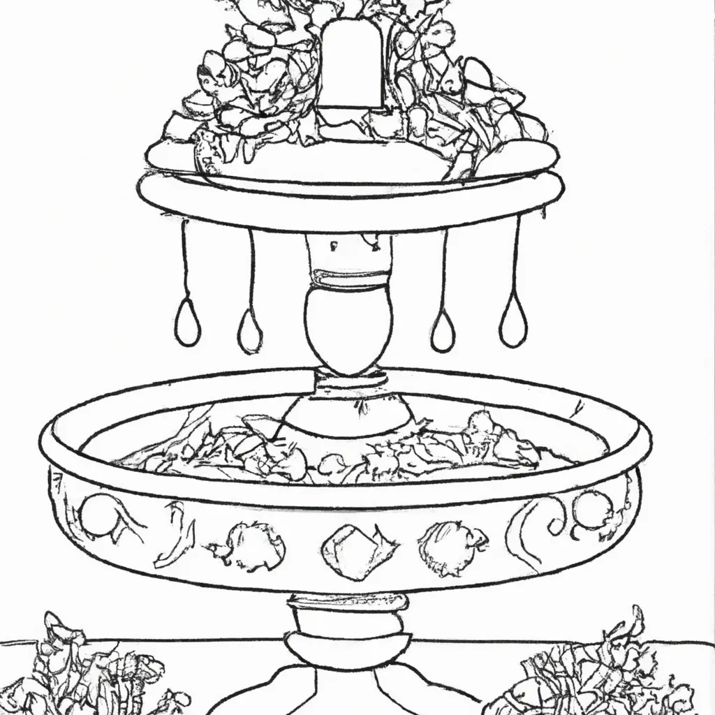 desenhos chafariz jardim imprimir colorir gratis