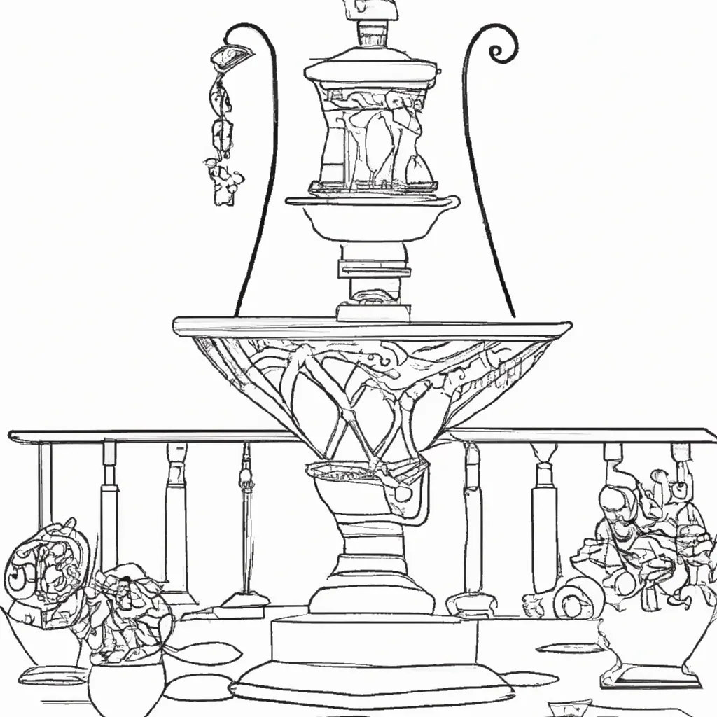 desenhos chafariz jardim imprimir colorir gratis 10