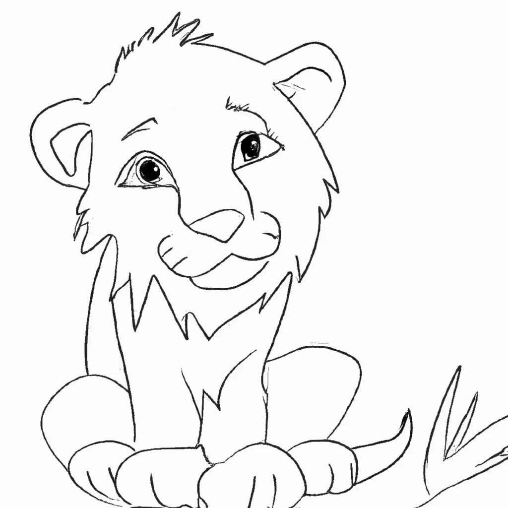 desenhos filhote leao imprimir colorir gratis