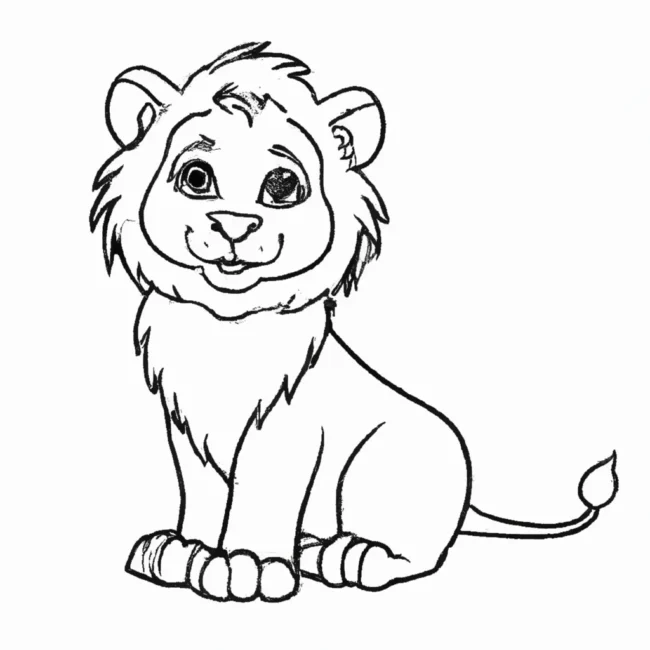 desenhos filhote leao imprimir colorir gratis 1