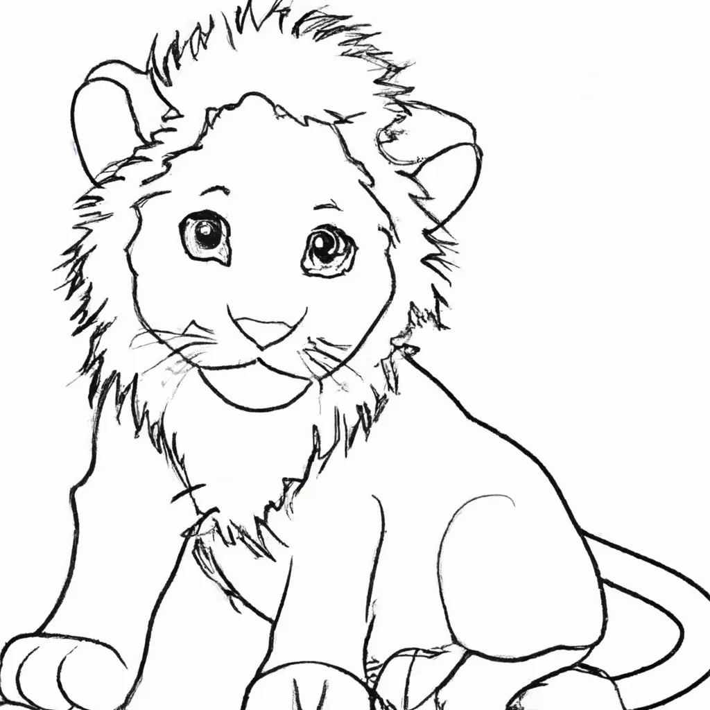 desenhos filhote leao imprimir colorir gratis 2