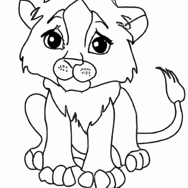 desenhos filhote leao imprimir colorir gratis 4