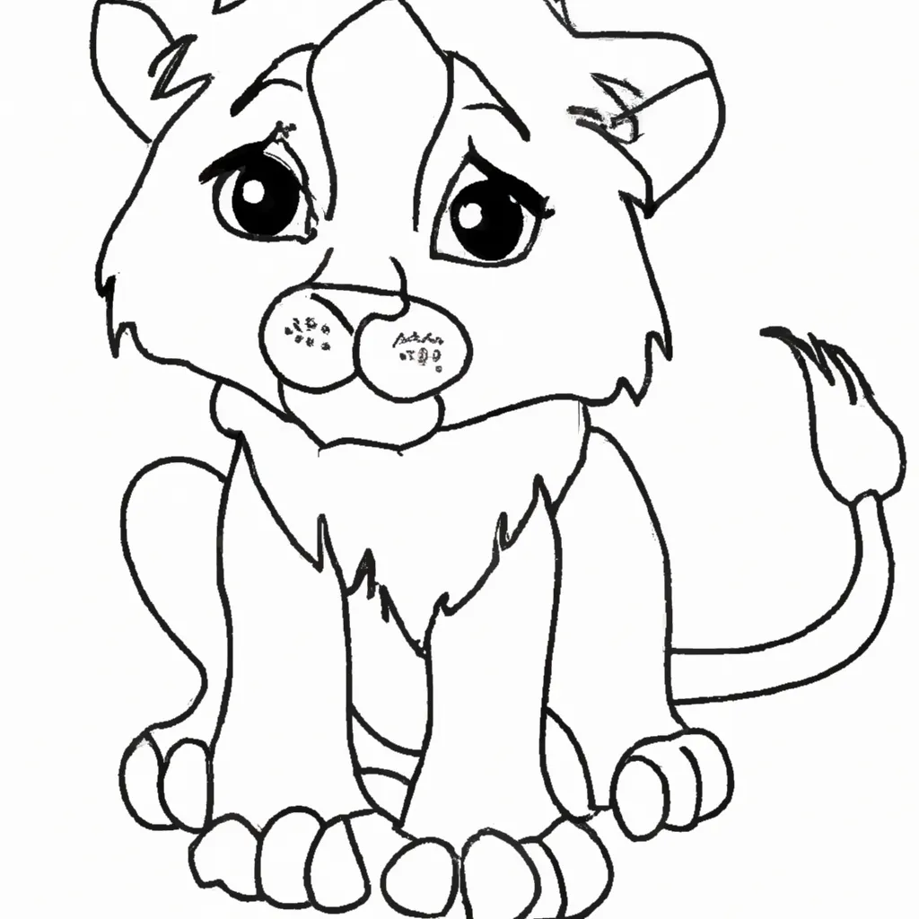 desenhos filhote leao imprimir colorir gratis 4