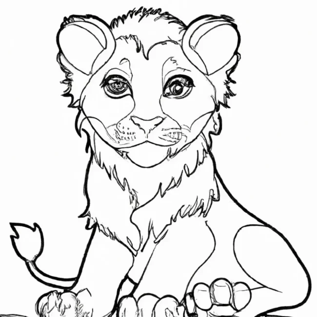 desenhos filhote leao imprimir colorir gratis 5