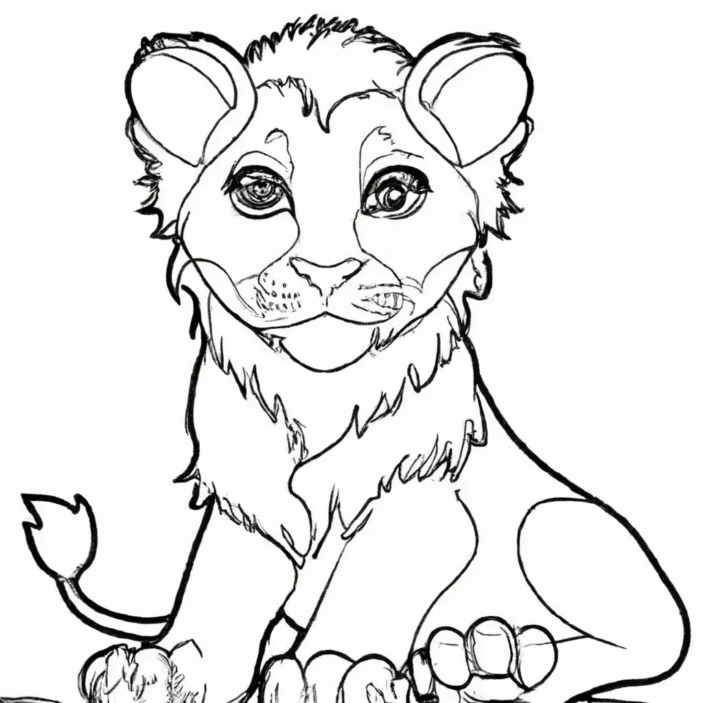 desenhos filhote leao imprimir colorir gratis 5