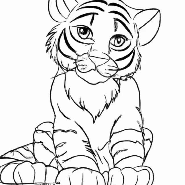 desenhos filhote tigre imprimir colorir gratis 12