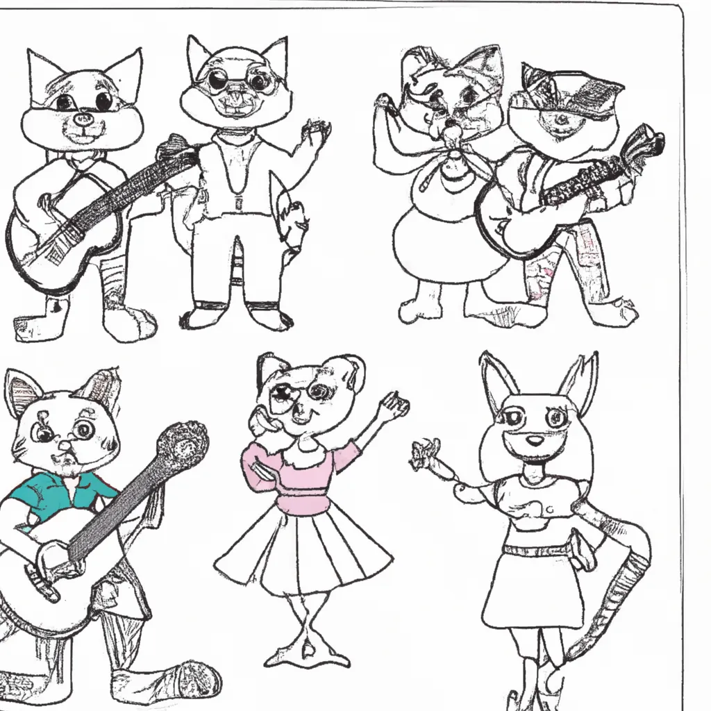 desenhos grupo fofoca imprimir colorir gratis