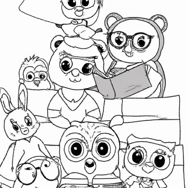 desenhos grupo fofoca imprimir colorir gratis 4