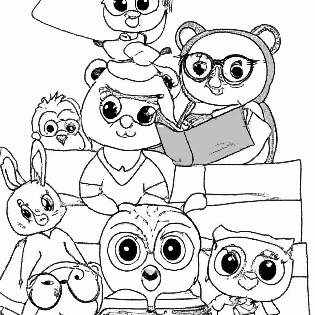 desenhos grupo fofoca imprimir colorir gratis 4