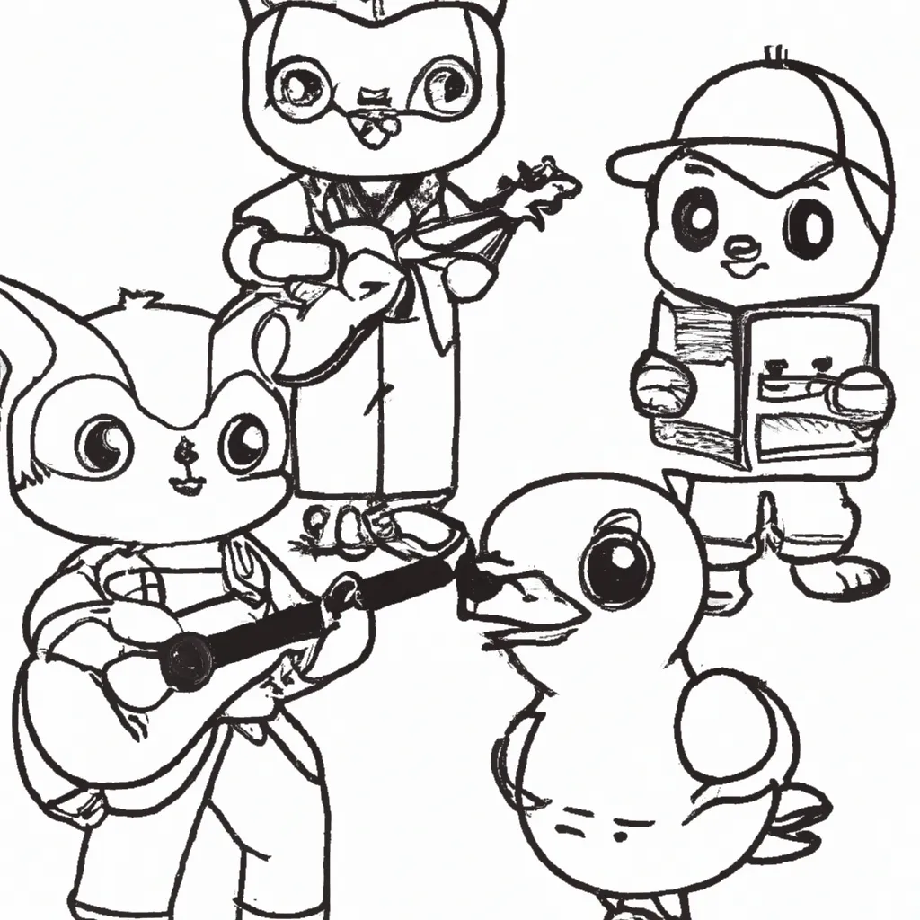 desenhos grupo fofoca imprimir colorir gratis 13
