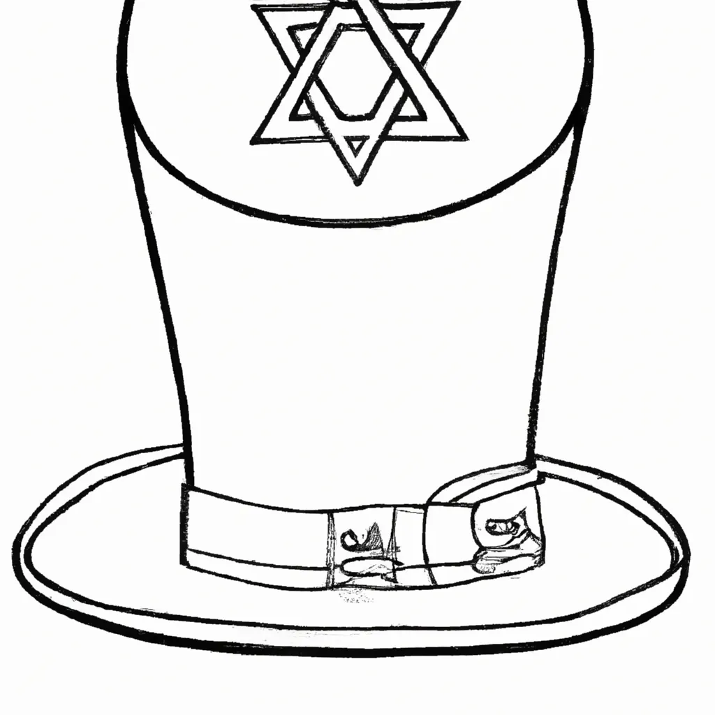 desenhos chapeu judeu imprimir colorir gratis