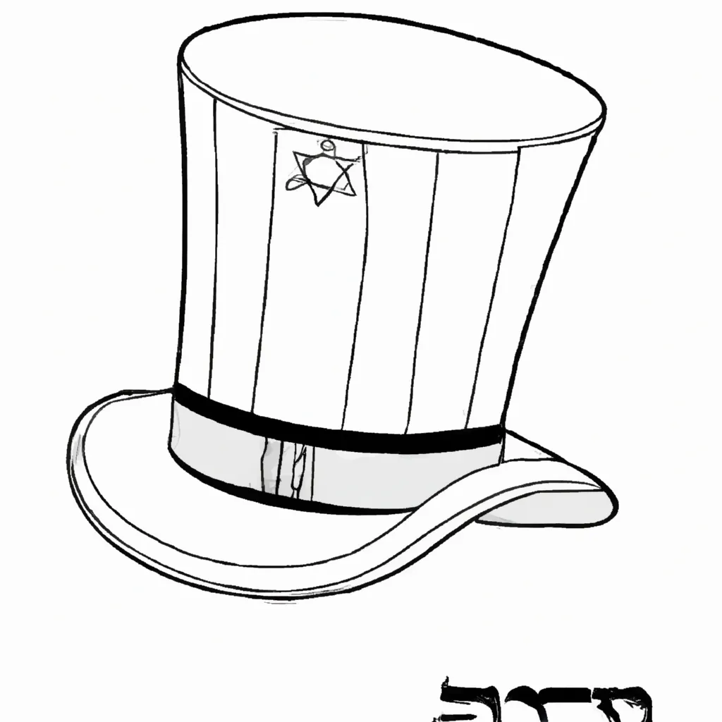 desenhos chapeu judeu imprimir colorir gratis 1