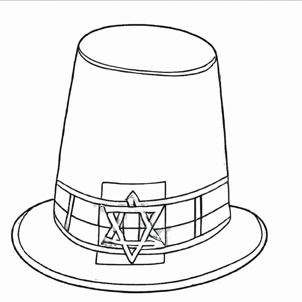 desenhos chapeu judeu imprimir colorir gratis 3