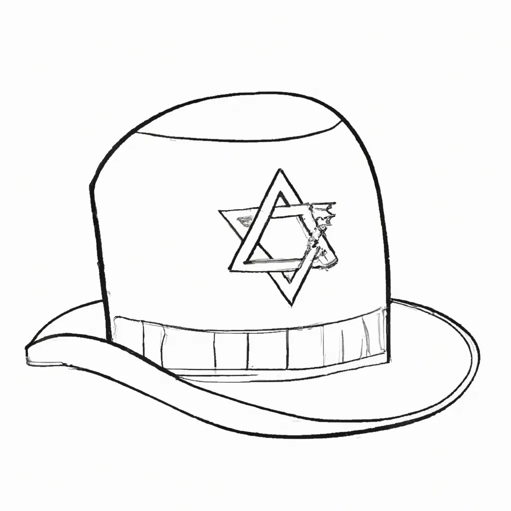 desenhos chapeu judeu imprimir colorir gratis 4