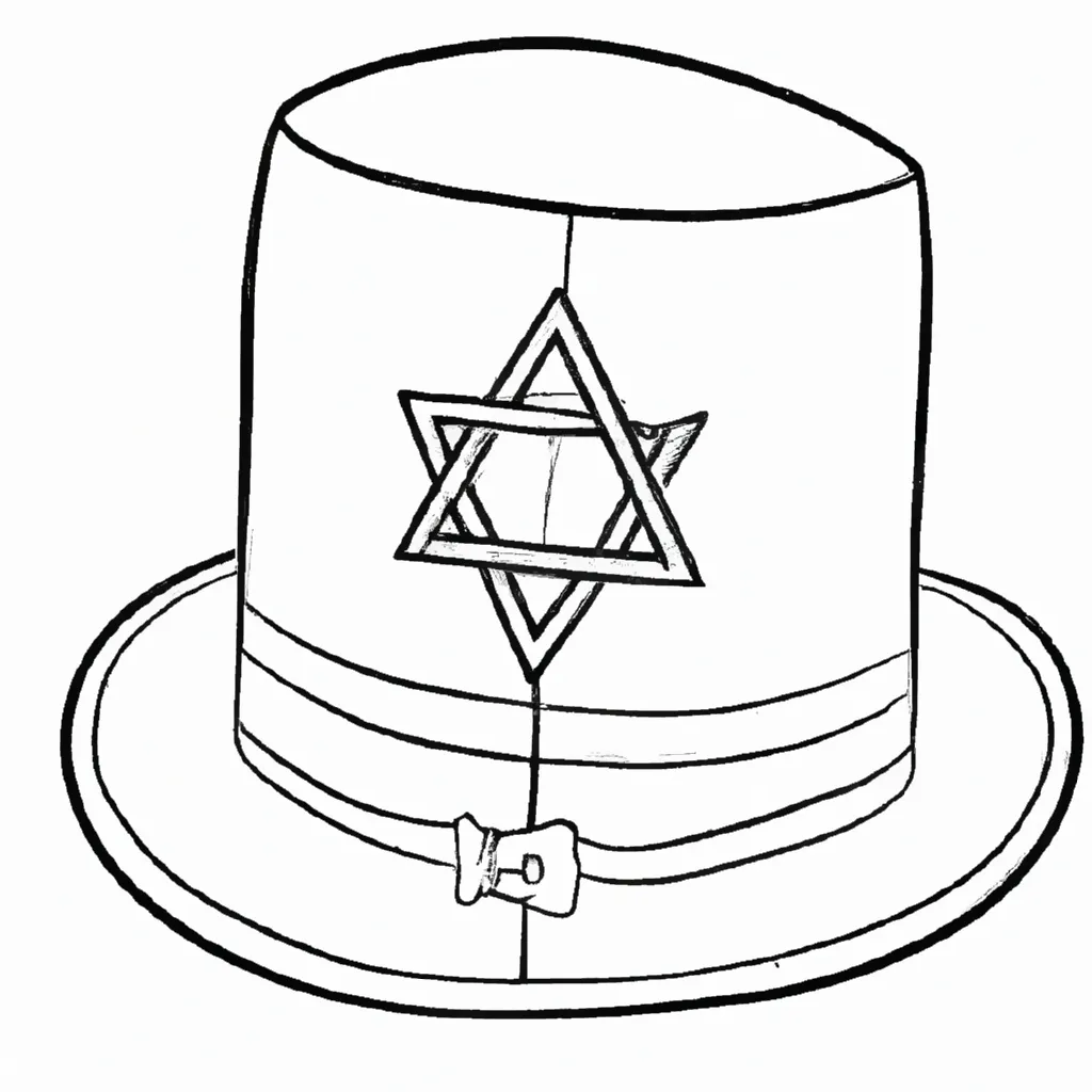 desenhos chapeu judeu imprimir colorir gratis 6
